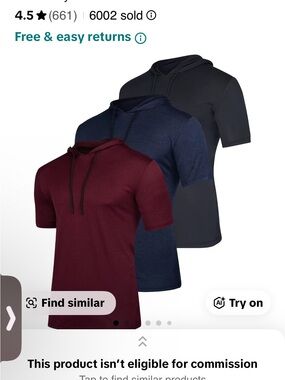 Men's Short-Sleeve Hoodie - Burgundy, Navy & Black